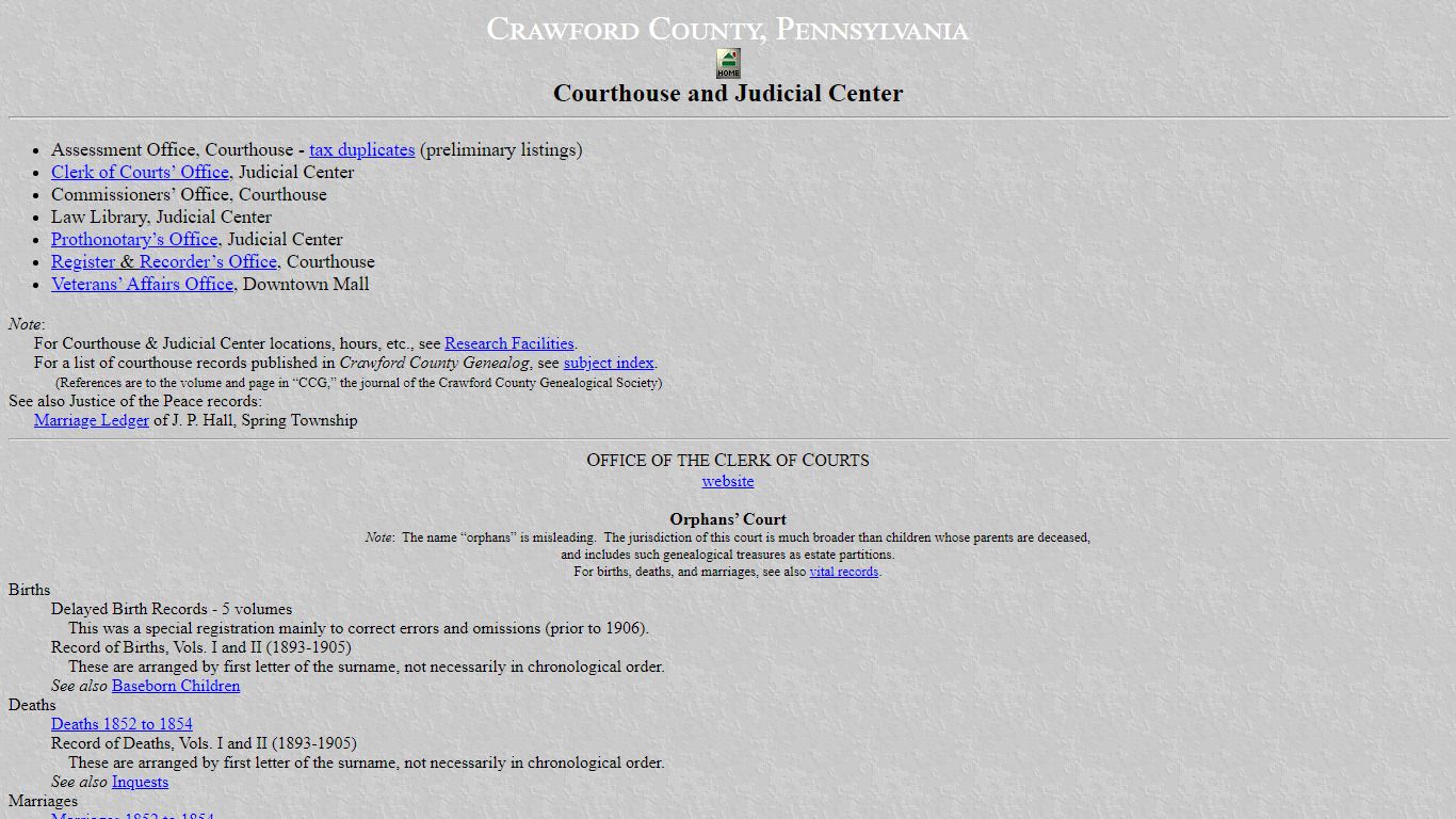 Court Records - Crawford County